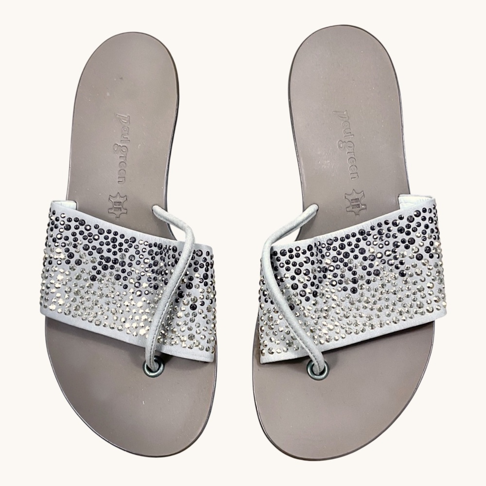 Paul Green Sandals Pixie Beige Metallic Sparkle (9)